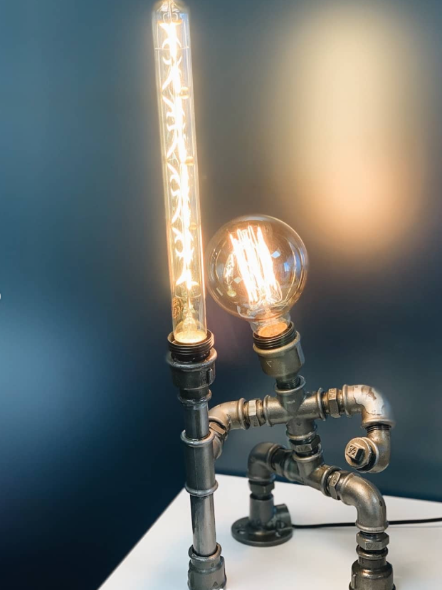 Steampunk Robot Table Lamp — slika 3